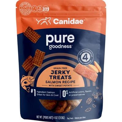 Pure Goodness Jerky Treats Salmon/Sweet Potato  4oz.