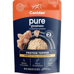 CANIDAE PURE Goodness Protein Topper for Dogs Shredded Chicken in Gravy 3oz