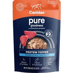 CANIDAE PURE Goodness Protein Topper for Dogs Tuna Chunks in Gravy 3oz
