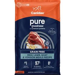 CANIDAE PURE Goodness Grain-Free LID Dry Dog Food Lamb, Goat & Venison Meals 22lb