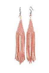 Beaded Earrings - Rose