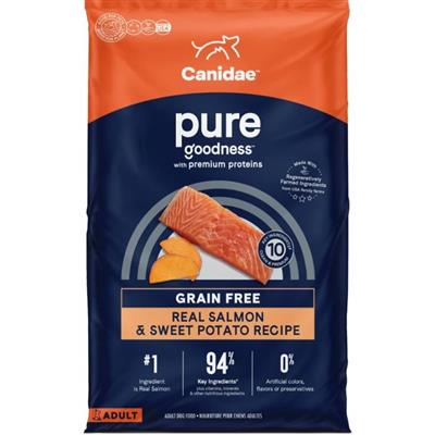 CANIDAE PURE Goodness Grain-Free LID Dry Dog Food Salmon & Sweet Potato 12lb