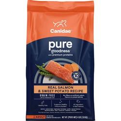 CANIDAE PURE Goodness Grain-Free LID Dry Dog Food Salmon & Sweet Potato 4lb