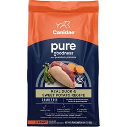 CANIDAE PURE Goodness Grain-Free LID Dry Dog Food Duck & Sweet Potato 4lb