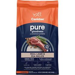 CANIDAE PURE Goodness Grain-Free LID Dry Dog Food Lamb & Pea 4lb