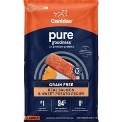 CANIDAE PURE Goodness Grain-Free LID Dry Dog Food Salmon & Sweet Potato 22lb