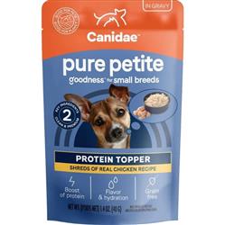 CANIDAE PURE PURE Goodness Petite Protein Topper for Small Breed Dogs Shredded Chicken in Gravy 1.4oz