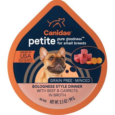 CANIDAE PURE Goodness Petite Small Breed Grain-Free Canned Dog Food Minced w/Beef & Carrots 3.5oz