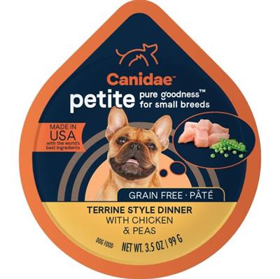 CANIDAE PURE Goodness Petite Small Breed Grain-Free Canned Dog Food Pâté w/Chicken & Peas 3.5oz