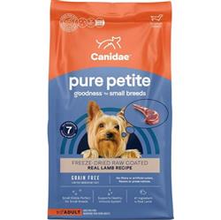 CANIDAE PURE Goodness Grain-Free LID Petite Small Breed Adult Coated Dry Dog Food Lamb 4lb