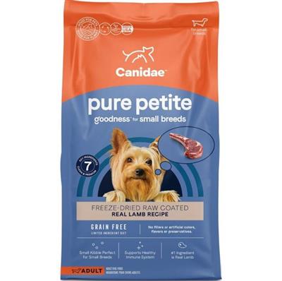 CANIDAE PURE Goodness Grain-Free LID Petite Small Breed Adult Coated Dry Dog Food Lamb 4lb
