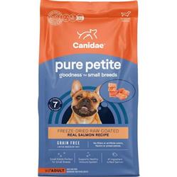 CANIDAE PURE Goodness Grain-Free LID Petite Small Breed Adult Coated Dry Dog Food Salmon 4lb