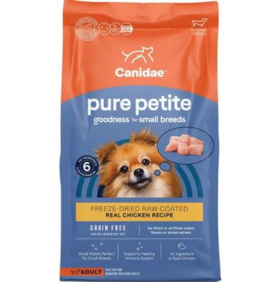 CANIDAE PURE Goodness Grain-Free LID Petite Small Breed Adult Coated Dry Dog Food Chicken 4lb