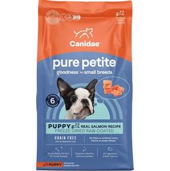CANIDAE PURE Goodness Grain-Free LID Petite Small Breed Puppy Coated Dry Dog Food Salmon 4lb