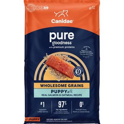 CANIDAE PURE Goodness w/Wholesome Grains Dry Puppy Food Salmon & Oatmeal 22lb
