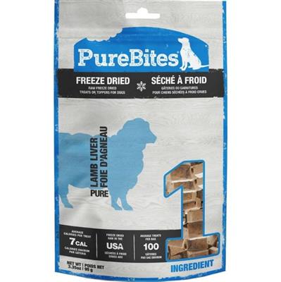 Purebites Freeze Dried Dog Treats Lamb 3.35oz.