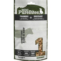 Purebites Freeze Dried Mini Trainers Dog Treats Beef Liver 3oz.