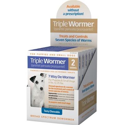 Durvet Triple Wormer For Puppies & Small Dogs 6-25 Lb-2 count