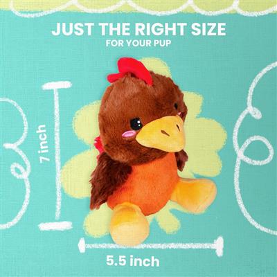 Rusty the Rooster Plush Dog Toy