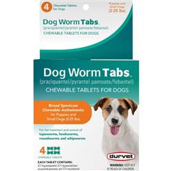Durvet Dog Worm Tabs 2-25 Lb-4 count