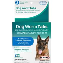 Durvet Dog Worm Tabs 45 Lb-2 count