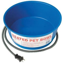 Plastic Heated Pet Bowl Round Blue 1.5 Gal-60 Watt