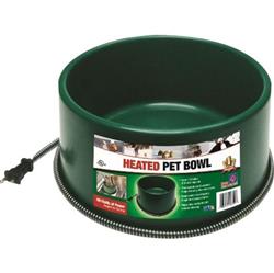 Plastic Heated Pet Bowl Round Green 1.5 Gal-60 Watt