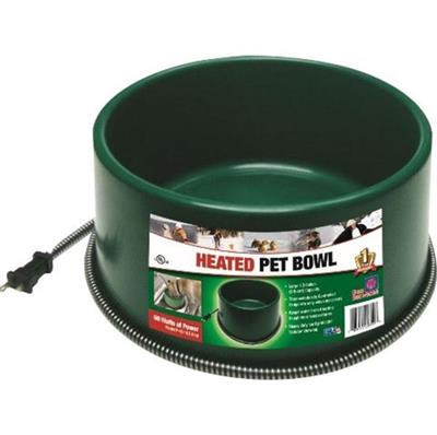 Plastic Heated Pet Bowl Round Green 1.5 Gal-60 Watt