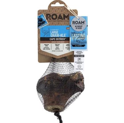Roam Flavor Rich Gnaw-Kle Ostrich Large-1 Pk