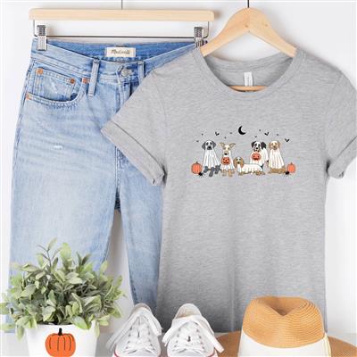 Halloween Dog Ghost People Shirt | Dog Shirt | Fall Dog Shirts | Autumn Printed Tshirt | Human Dog Gear |  DOG GHOST | Halloween