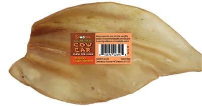 Natural Cow Ear Shrink With UPC and Color Sticker