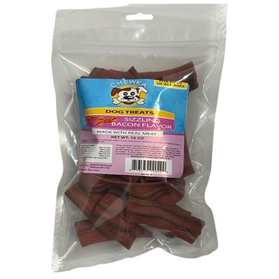 Chewka Dog Treats - Sizzling Bacon Flavor 16 oz