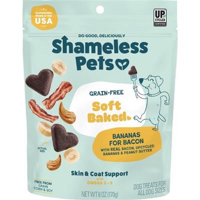 Shameless Soft Baked Dog Biscuits Banana/Bacon/Peanut Butter 6oz.