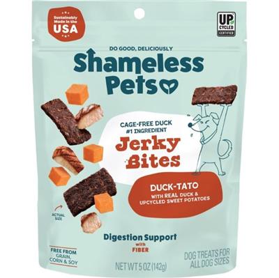 Shameless Dog Jerky Bites Duck/Sweet Potato 5oz.