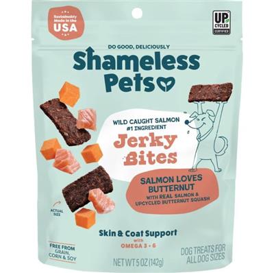 Shameless Dog Jerky Bites Salmon/Butternut 5oz.