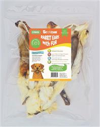10 Pack Rabbit Ears with Fur - Peggable Ziplock with sticker