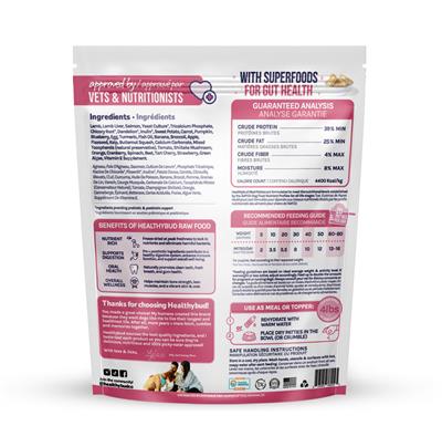 Healthybud's Freeze-Dried Lamb & Salmon Patties (Rehydratable) for Dogs 14oz