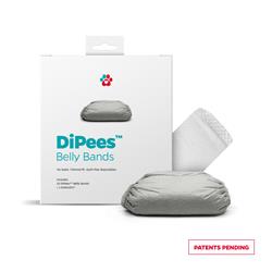 DiPees™ Dog Belly Bands - Grey 10 Pack