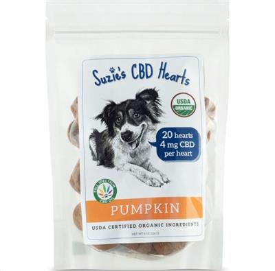 Suzie's CBD Hearts For Dogs Pumpkin 8oz.-4mg