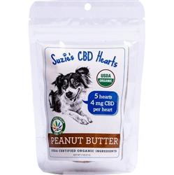 Suzie's CBD Hearts For Dogs Trial Size Peanut Butter 2oz.