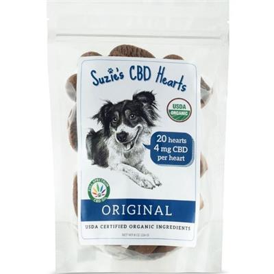 Suzie's CBD Hearts For Dogs Original 8oz.-4mg