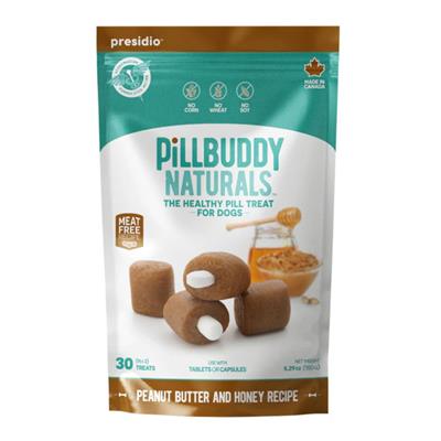 Presidio Dog Pill Buddy Natural Peanut Butter & Honey 30 Count