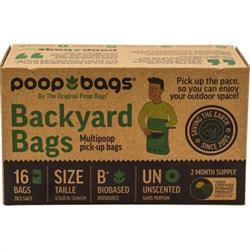 The Original Poop Bags Biobased Backyard Bags Unscented/Biobased  16 Ct