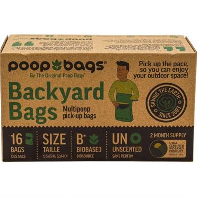 The Original Poop Bags Biobased Backyard Bags Unscented/Biobased  16 Ct