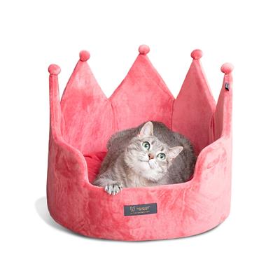 PRIVE CROWN BED MICRO PLUSH PINK - LARGE 18 in