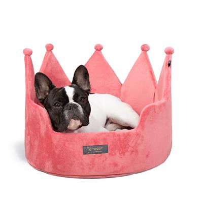 PRIVE CROWN BED MICRO PLUSH PINK - LARGE 18 in