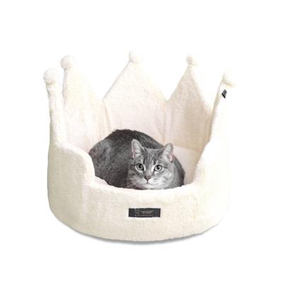 PRIVE CROWN BED MICRO PLUSH IVORY - LARGE 18 in