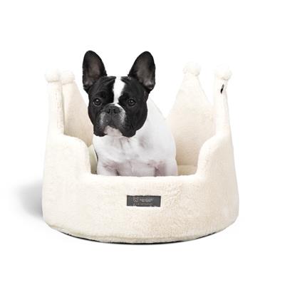 PRIVE CROWN BED MICRO PLUSH IVORY - LARGE 18 in
