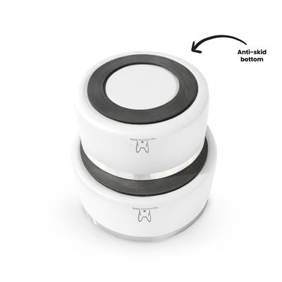 Double Wall Stainless Steel Dog & Cat Bowl - White