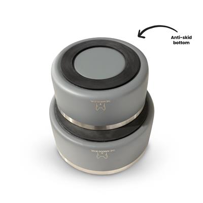 Double Wall Stainless Steel Dog & Cat Bowl - Gray